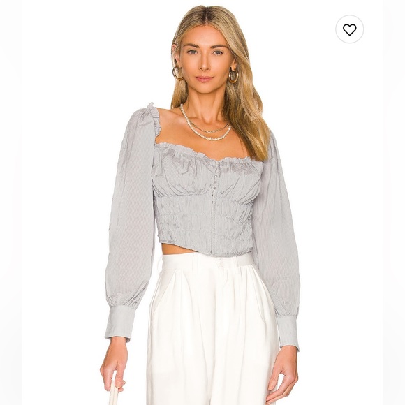 ASTR the label Amber top, dusty blue, medium - Picture 1 of 10